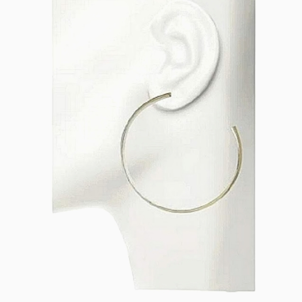 Sole Society Elegant Silver Hoop Earrings